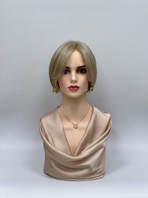 GLOWFIBER perukas Pelenų, smėlio blondinė Bob