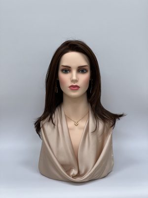 GLOWFIBER perukas Tamsi kaštoninė 45cm