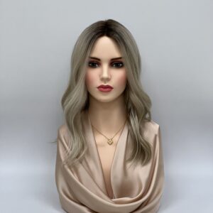 GLOWFIBER perukas Sidabrinė pelenų blondinė 50cm