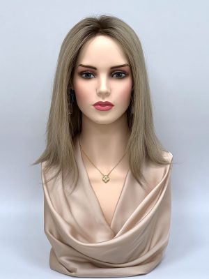 Natūralių plaukų perukas Peleninė tamsi blondinė